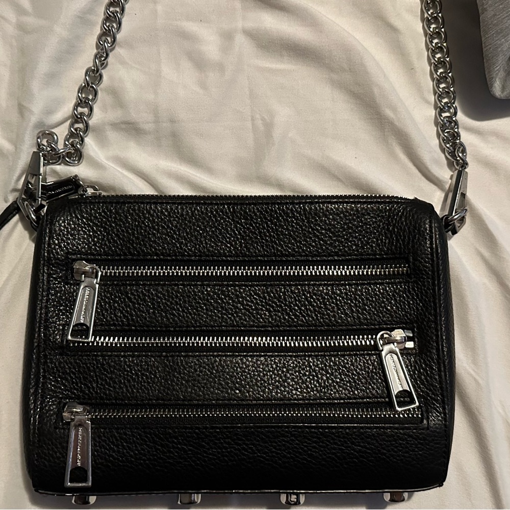 Rebecca Minkoff mini 5-Zip Black Crossbody Bag